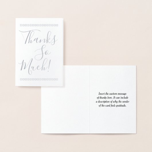 Elegant und individuell angepasst "Vielen Dank!" K Folienkarte (Anzeige)