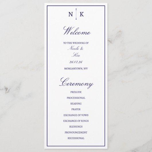 Elegant und klassisch programm (Vorderseite)