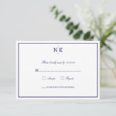 Elegant und klassisch RSVP karte (Stehend Vorderseite)