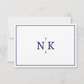 Elegant und klassisch RSVP karte (Rückseite)