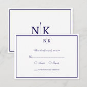 Elegant und klassisch RSVP karte (Vorne/Hinten)