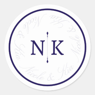 Elegant und klassisch runder aufkleber