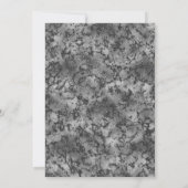 ELEGANT UND KLASSISCH SCHWARZES MARMOR DIAMOND GEB EINLADUNG (Rückseite)