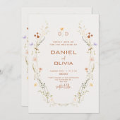 Elegant und Minimal Hochzeit Einladung (Vorne/Hinten)