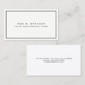 elegant und minimalistisch beruflich visitenkarte (Vorne/Hinten)