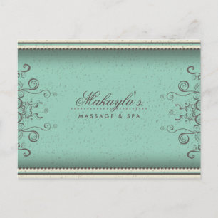 Elegant und modern Aquamarin, Beige und Braun Postkarte