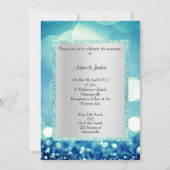 ELEGANT UND MODERN BLAUE AQUA GLITZER WEDD EINLADUNG (Vorderseite)