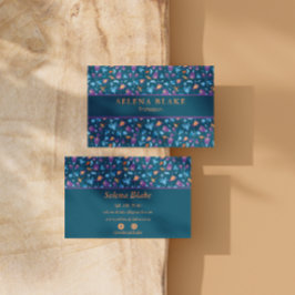 Elegant und modern | Chic Floral Pattern Visitenkarte