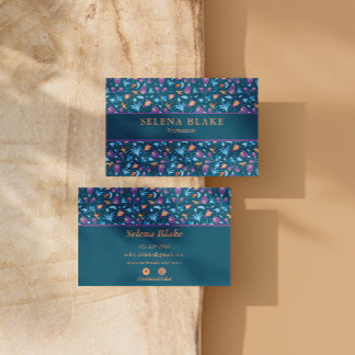 Elegant und modern | Chic Floral Pattern Visitenkarte