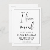 Elegant und modern habe ich bewegende Ankündigung Postkarte (Vorne/Hinten)