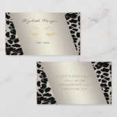 Elegant und modern,Leopard Print,Lashes Visitenkarte (Vorne/Hinten)