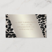 Elegant und modern,Leopard Print,Lashes Visitenkarte (Rückseite)
