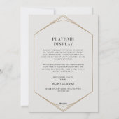 Elegant UND modern minimalist geometrisch Einladung (Rückseite)