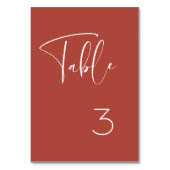 Elegant und modern Terracotta auf dem Monte Tamaro Tischnummer (Rückseite)