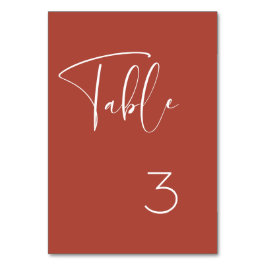 Elegant und modern Terracotta auf dem Monte Tamaro Tischnummer