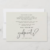 Elegant und modern Werden Sie meine Eltern-Karte Einladung (Vorderseite)