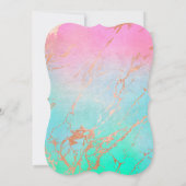 ELEGANT UND MODERNES MARBLE GOLD PASTEL EINLADUNG (Rückseite)