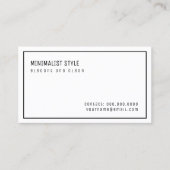 elegant und sauber, minimalistisch in Weiß Visitenkarte (Vorderseite)