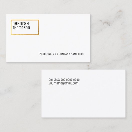 elegant und sauber visitenkarte (Vorne/Hinten)