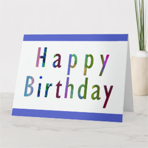 Elegant und Spaß farbenfroh Springy Happy Birthday Karte