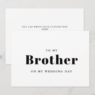 Elegant und trendy An meinen Bruder an meinem Hoch