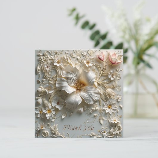 Elegant und verziert dankeskarte (Stehend Vorderseite)