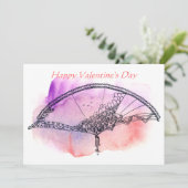 Elegant und Visionär Valentine Feiertagskarte (Stehend Vorderseite)