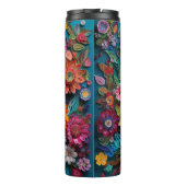 Elegant und Whimsical: 3D Owl Papercut Art Wrap 0n Thermosbecher (Rückseite)