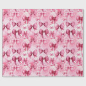 Elegant und Whimsical Pink Coquette Buben Geschenkpapier (Flach)
