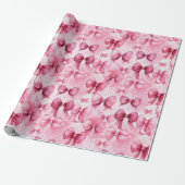 Elegant und Whimsical Pink Coquette Buben Geschenkpapier (Ungerollt)