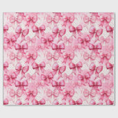 Elegant und Whimsical Pink Coquette Buben Geschenkpapier (Flach)