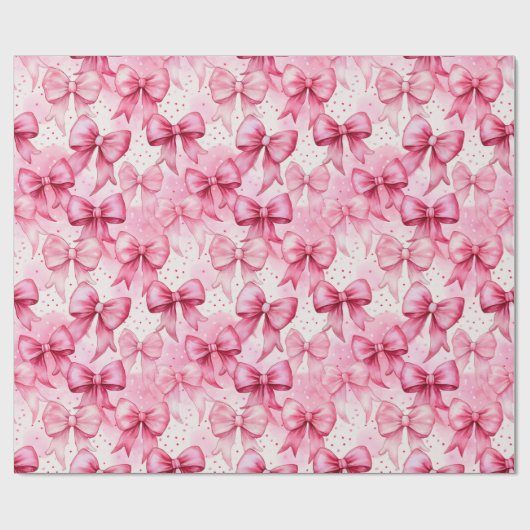 Elegant und Whimsical Pink Coquette Buben Geschenkpapier (Flach)