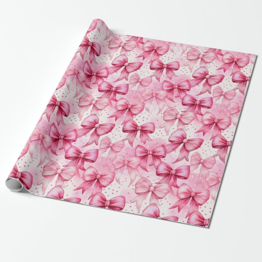 Elegant und Whimsical Pink Coquette Buben Geschenkpapier (Ungerollt)