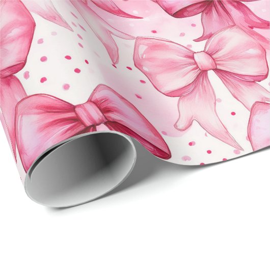 Elegant und Whimsical Pink Coquette Buben Geschenkpapier (Rolleneckpunkt)