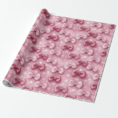 Elegant und Whimsical Pink Coquette Buben Geschenkpapier (Ungerollt)