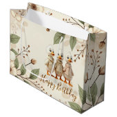 Elegant und Whimsy Floral und Enten Große Geschenktüte (Vorderseite Schrägansicht)
