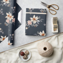Elegant und zeitlos, floral geschenkpapier