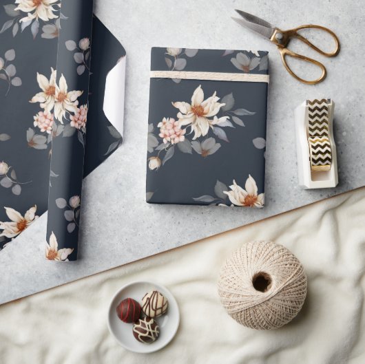 Elegant und zeitlos, floral geschenkpapier (Kunsthandwerk)