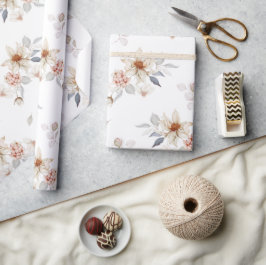 Elegant und zeitlos, floral geschenkpapier