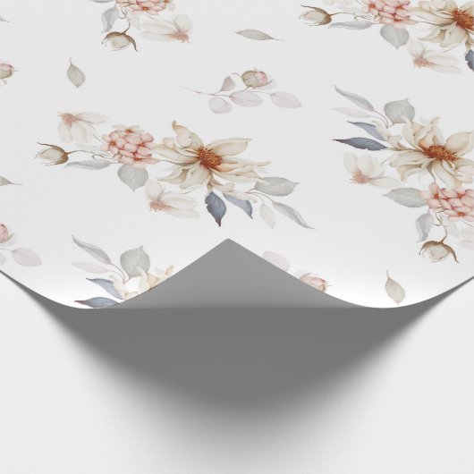 Elegant und zeitlos, floral geschenkpapier (Ecke)