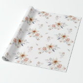 Elegant und zeitlos, floral geschenkpapier (Ungerollt)