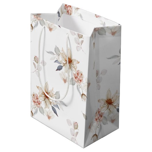 Elegant und zeitlos, floral mittlere geschenktüte (Rückseite Schrägansicht)