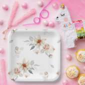 Elegant und zeitlos, floral pappteller (Party)