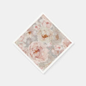 Elegant und zeitlos, floral serviette (Ecke)