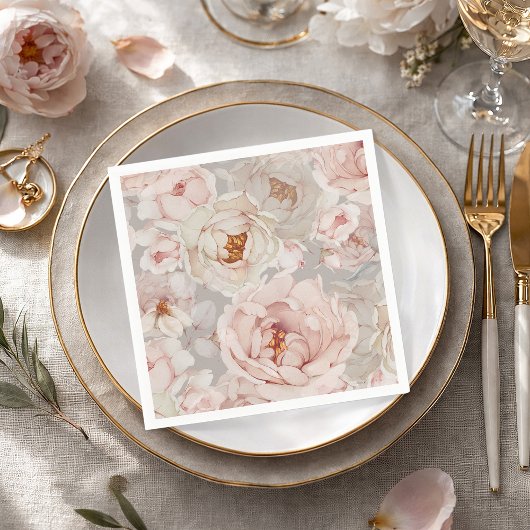 Elegant und zeitlos, floral serviette