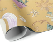 Elegant Unicorn Wrapping Paper Geschenkpapier (Rolleneckpunkt)