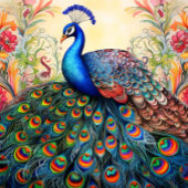 Elegant Unique Bold Peacock Necktie Krawatte