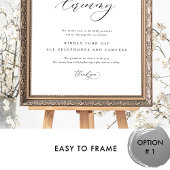 Elegant Unplugged Zeremony Wedding Vertical Sign Poster