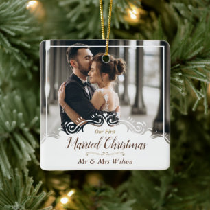 Elegant Unser erstes gemeinsames Weihnachten mit e Keramikornament