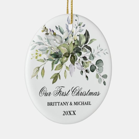 Elegant Unser erstes Weihnachtsgebirge Keramik Ornament (Rechts)